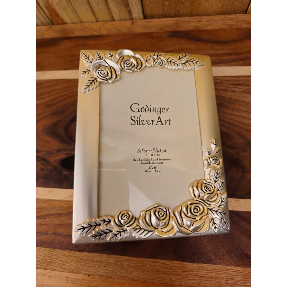 Godinger Silver-Plated Photo Album With Rose Design